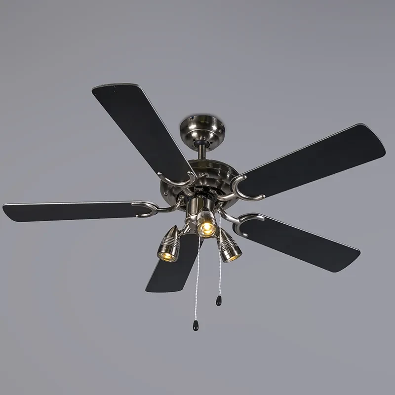 Stropný ventilátor oceľový 110 cm 3-svetelný s ťahacím káblom - Mistral