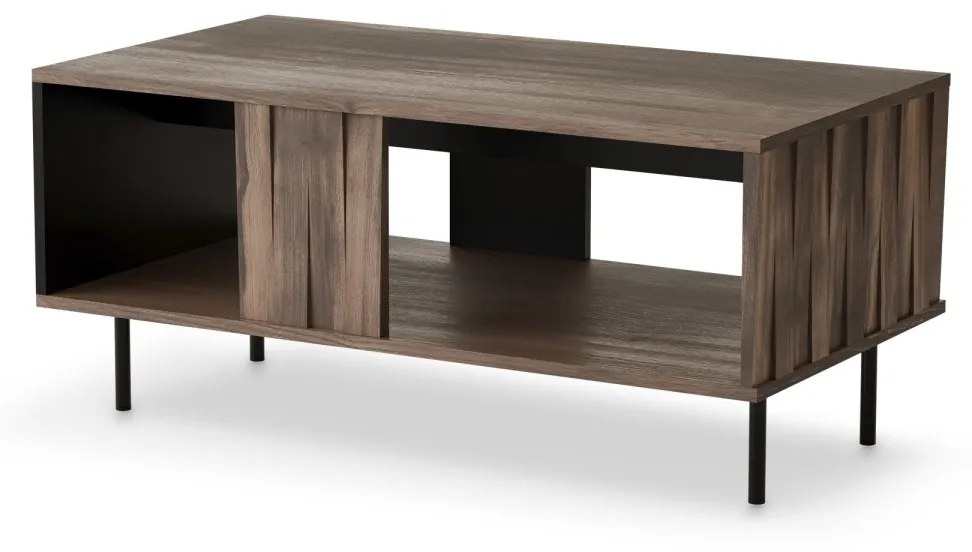 Konferenčný stolík Swing 100 cm orech/čierny