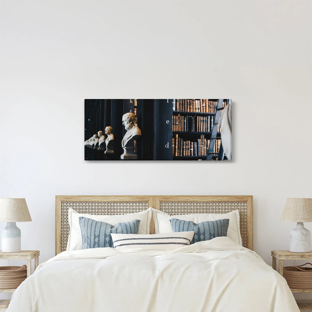 Obraz - V knižnici (120x50 cm)