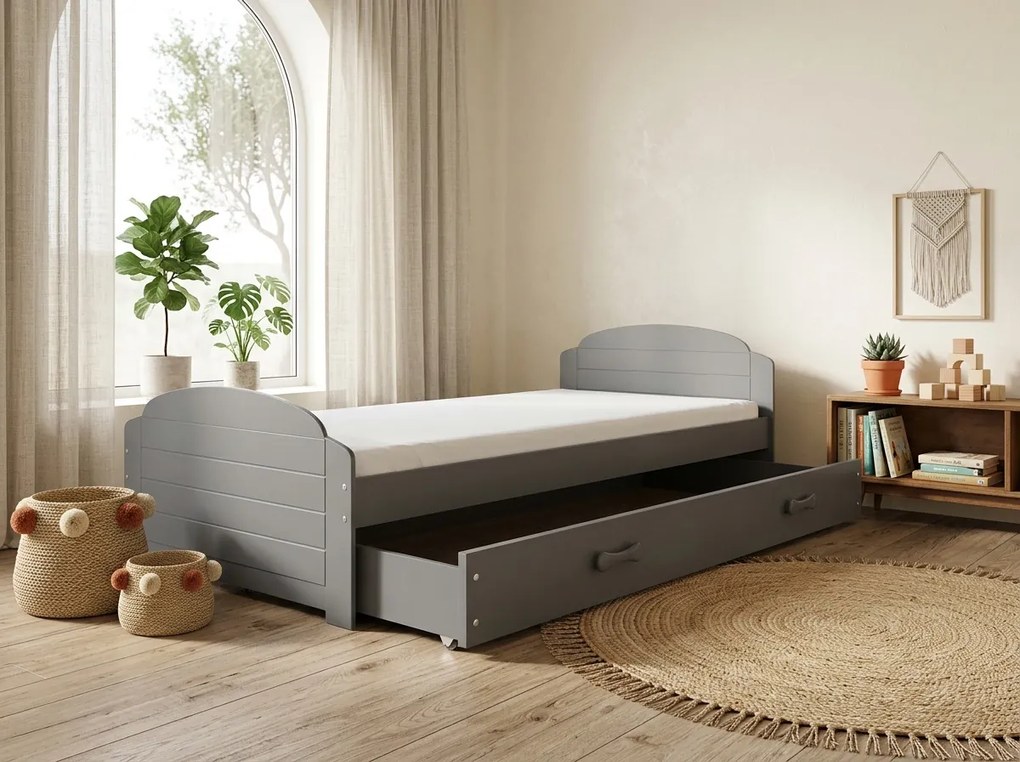 Posteľ LILI 200x90 grafitová