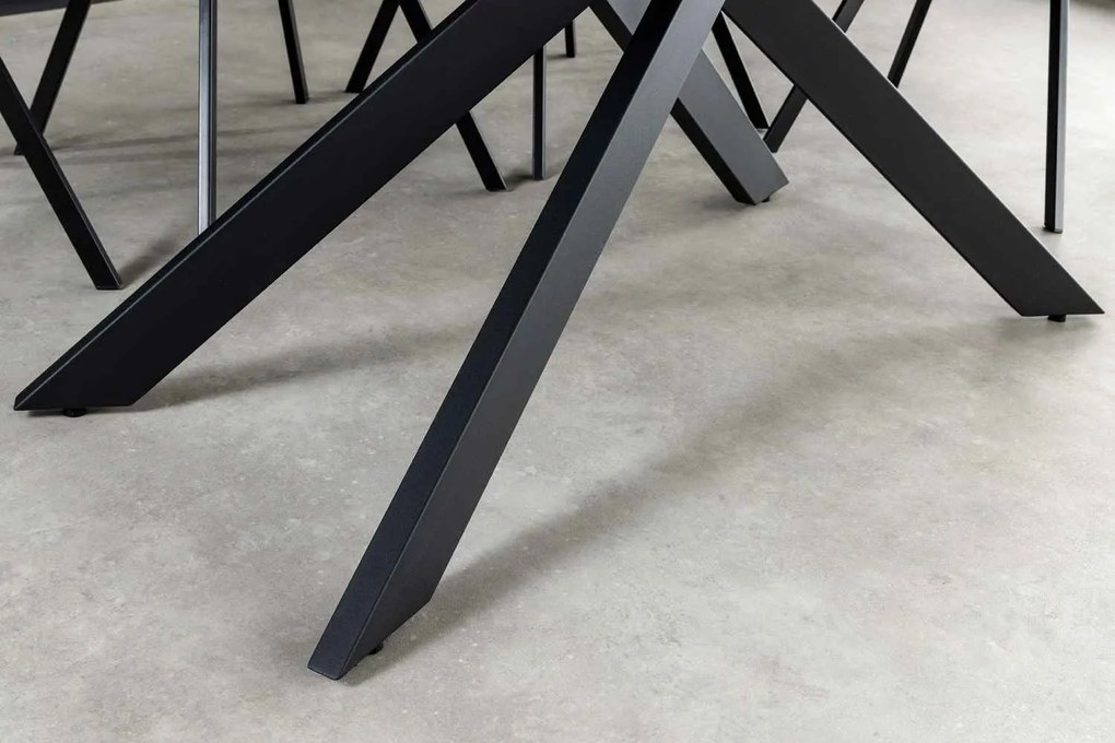 Rozťahovací keramický stôl Halia 160-200 cm mramor antracit