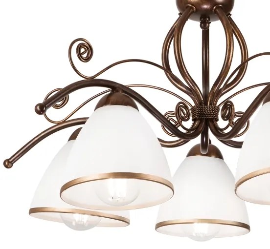 Brilagi - LED Prisadený luster ANTICO 5xE27/60W/230V bronz patina