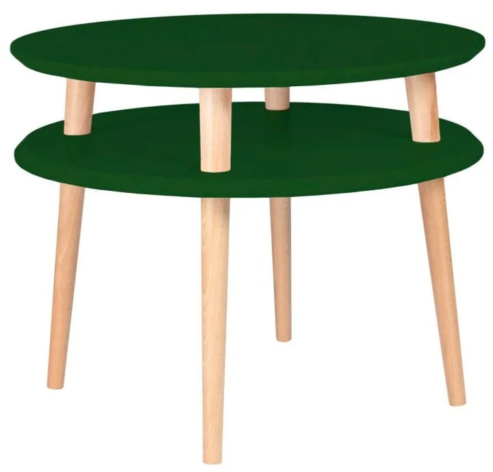 Tmavozelený konferenčný stolík Ragaba Ufo, ⌀ 57 cm