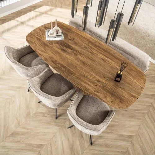 Jedálenský stôl 22-98 Wave 215x105cm Masív Drevo Mango - Komfort-nábytok