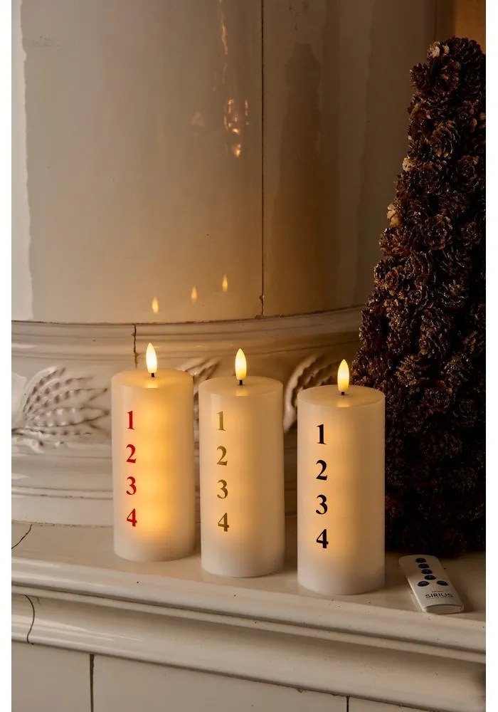 LED sviečka na baterky (výška 15 cm) Sille Advent – Sirius