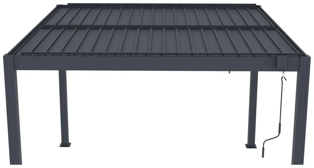 G21 Bioklimatická pergola Austin 3x3 m, antracitová hliníková