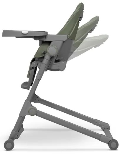 Lionelo - Detská jedálenská stolička 2v1 CORA PLUS Zelená oliva