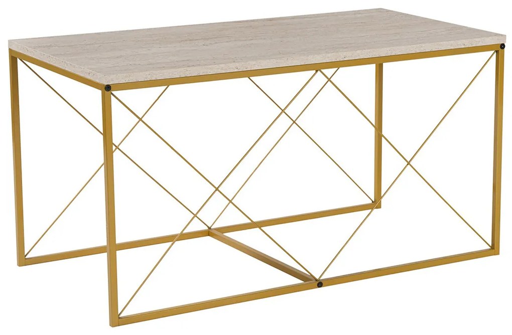 Konferenčný stolík Defne Gold Travertine
