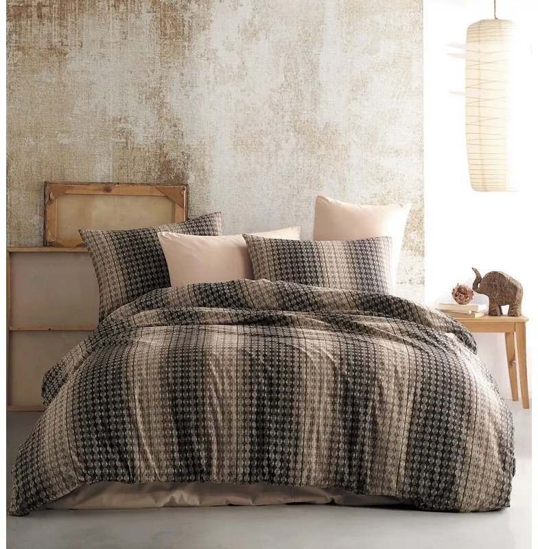 BedTex Bavlnené obliečky Oberon hnedá, 220 x 200cm, 2 ks 70 x 90 cm