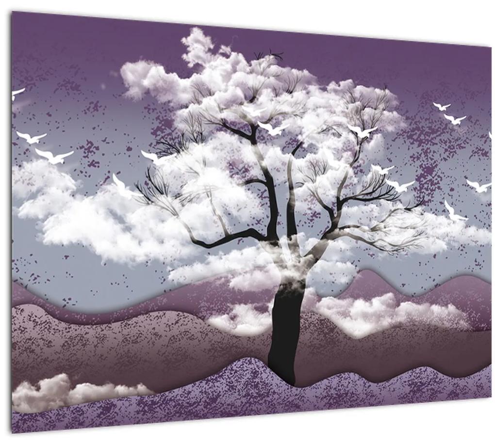 Obraz - Strom v oblakoch (70x50 cm)
