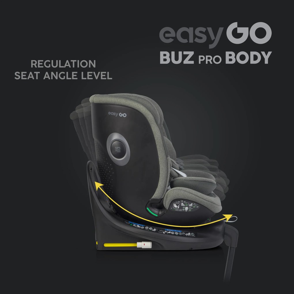 Súprava autosedačky EasyGo Buz Xtd Pro a Buz Pro Body 2 v 1 Greener