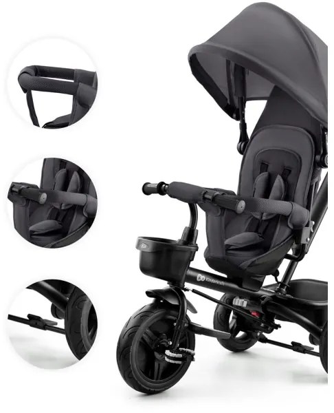 KINDERKRAFT - Detská trojkolka AVEO šedá