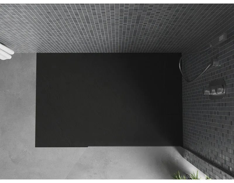 Mexen Otto, SMC obdĺžniková sprchová vanička 140 x 80 cm, čierna, 4N708014