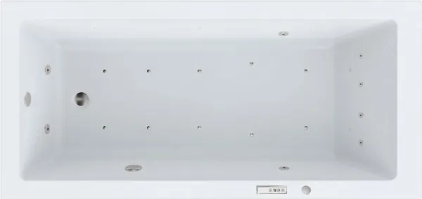 Vaňa S Hydromasážou 170x80 Sušenie Led Farebná