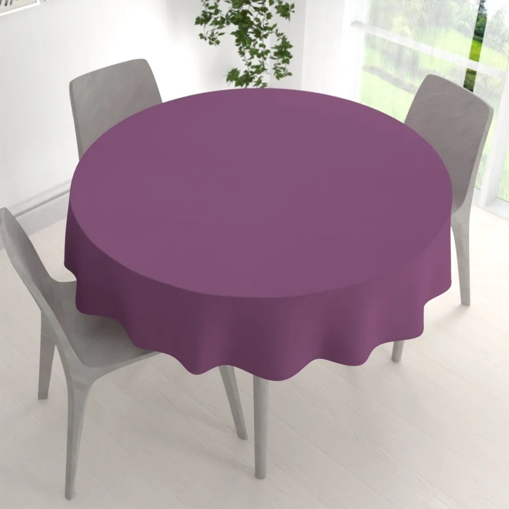 Biante Teflónový okrúhly obrus - Paris TF-122 Fialový Ø 120 cm