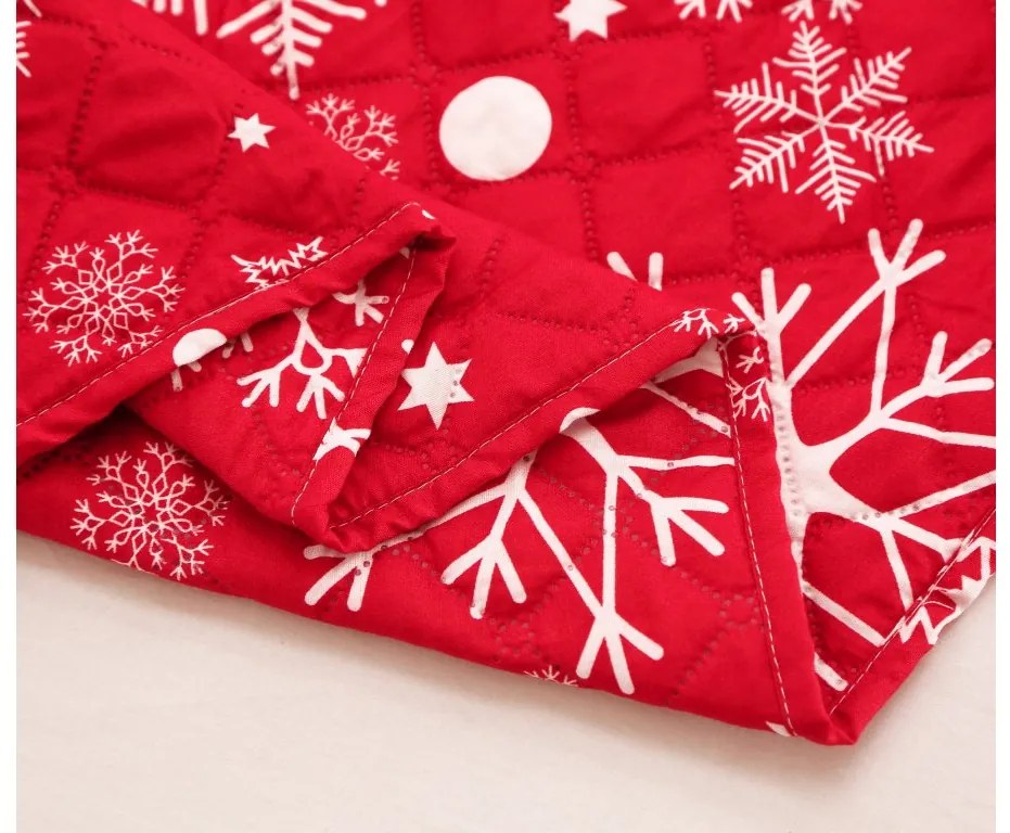 Prehoz na posteľ SNOWFALL červený Rozmer: 170 x 210 cm