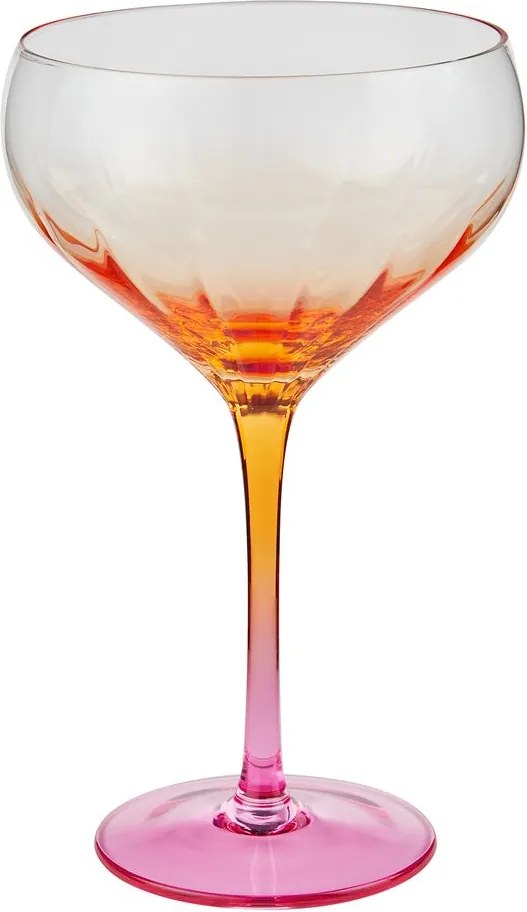 DIVINE Pohár na koktaily 380 ml - oranžová/ružová