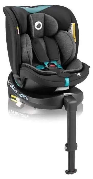Lionelo - Autosedačka so základňou otočná NAVY i-Size 40-150 cm čierna/tyrkysová