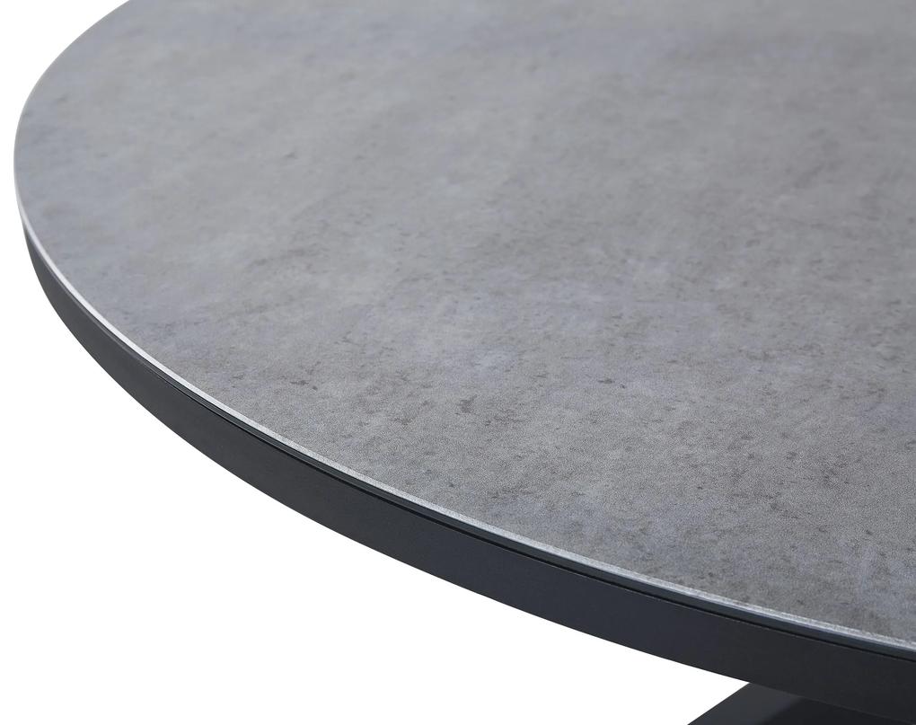 Okrúhly záhradný stôl ⌀ 120 cm sivá/čierna MALETTO Beliani