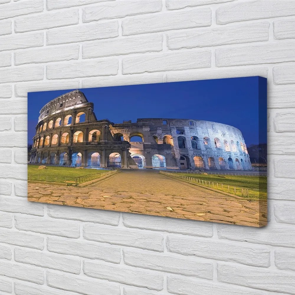 Obraz na plátne Sunset Rome Colosseum 100x50 cm