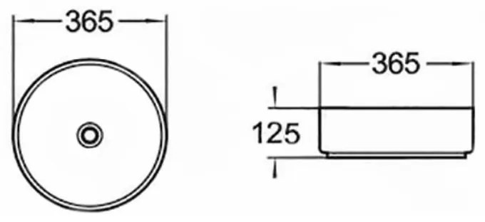 Mexen CLARISA umývadlo, 36 cm, biela/zlatá, 22073655