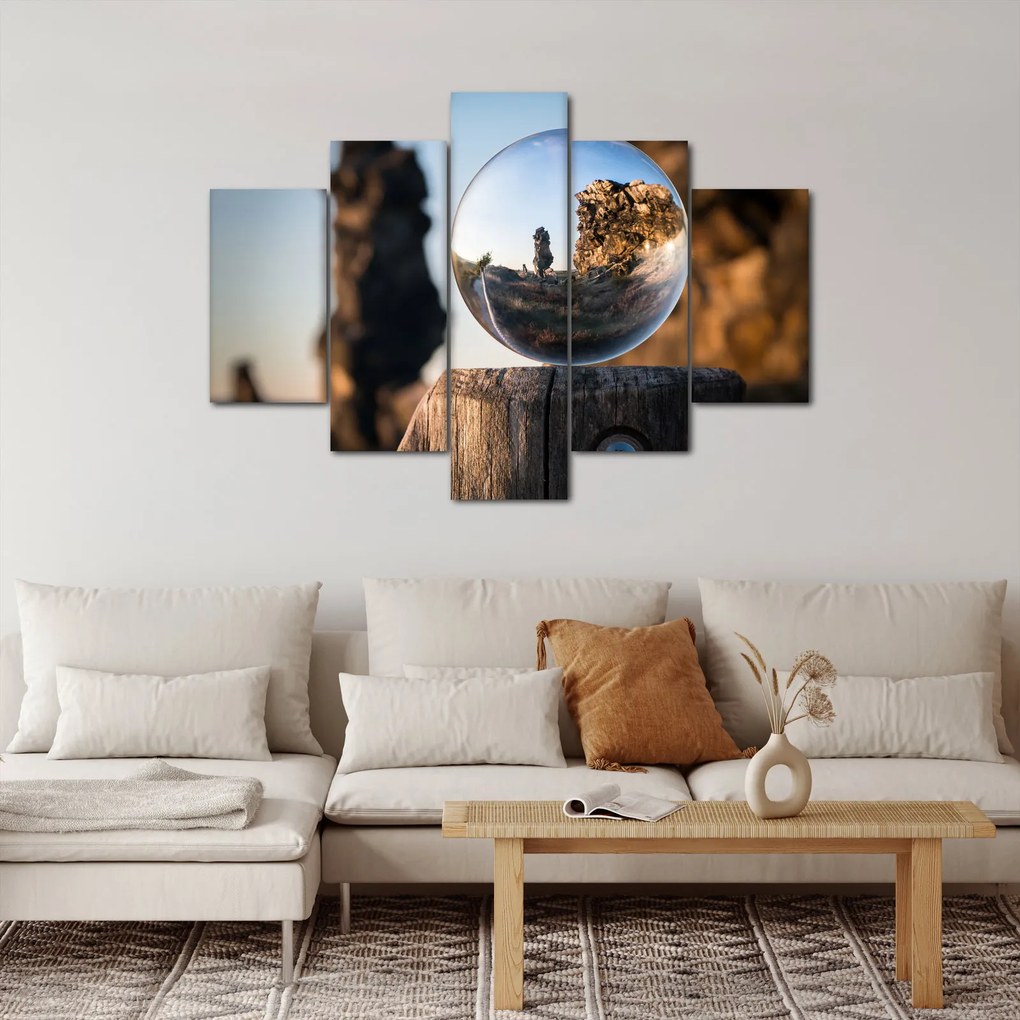 Obraz lupy a krajiny (150x105 cm)