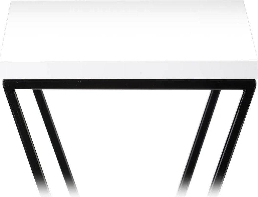 STOJAN NA KVETINÁČ LOFT6 100X24X24 CM ČIERNA/BIELA