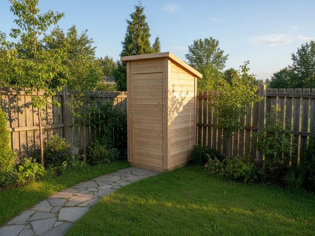MINI Domček na náradie, farba natur, (1,2 × 1,2 m), D_MINI - domceknazahradu.sk