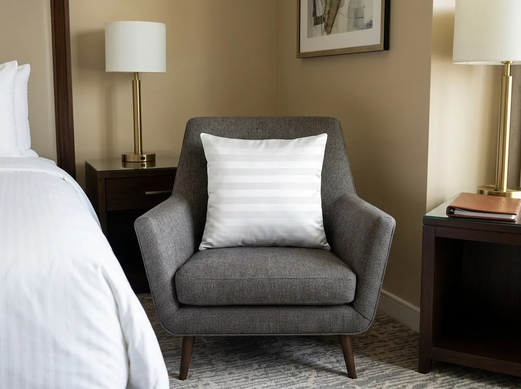 Obliečka na vankúš z mikrovlákna JASMINE 45x45 cm, biela