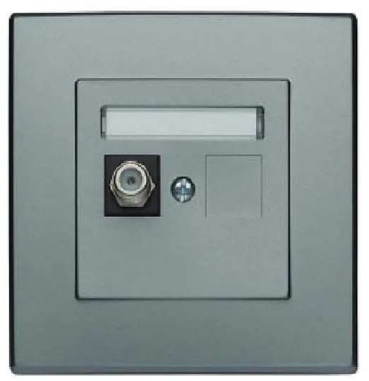 GPA-1L Anténna zásuvka jednoduchá Inox typ F