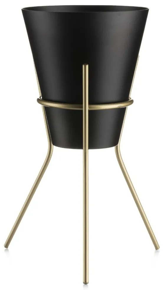 Kvetináč na stojane LOFT 24 cm čierny