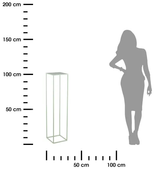 Stojan na kvety 100x24 cm svetlozelená