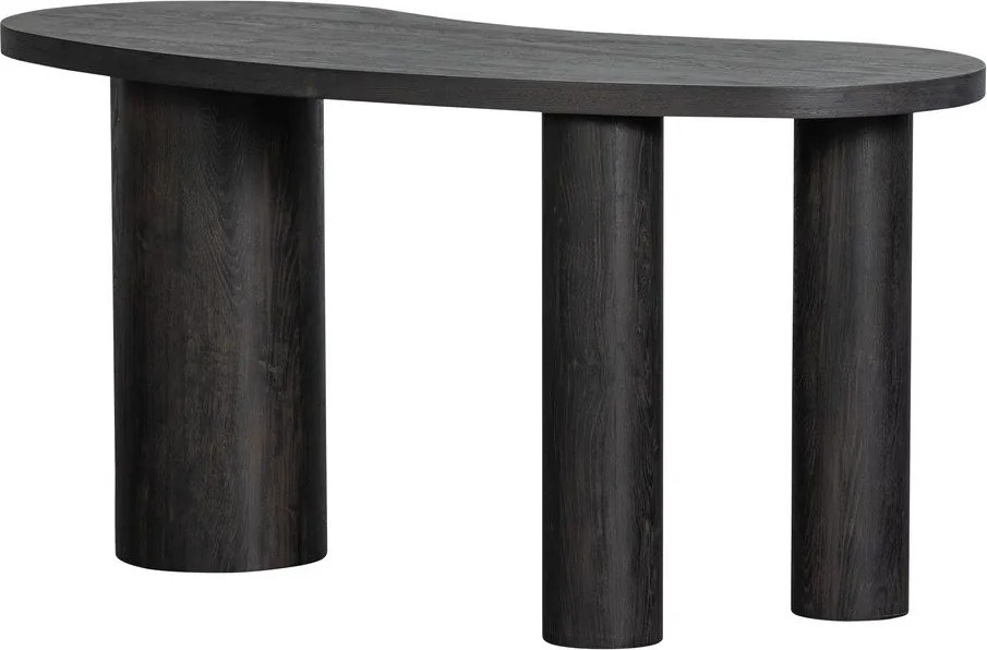 Tmavohnedý konzolový stolík v dekore borovice 70x150 cm Maan – WOOOD