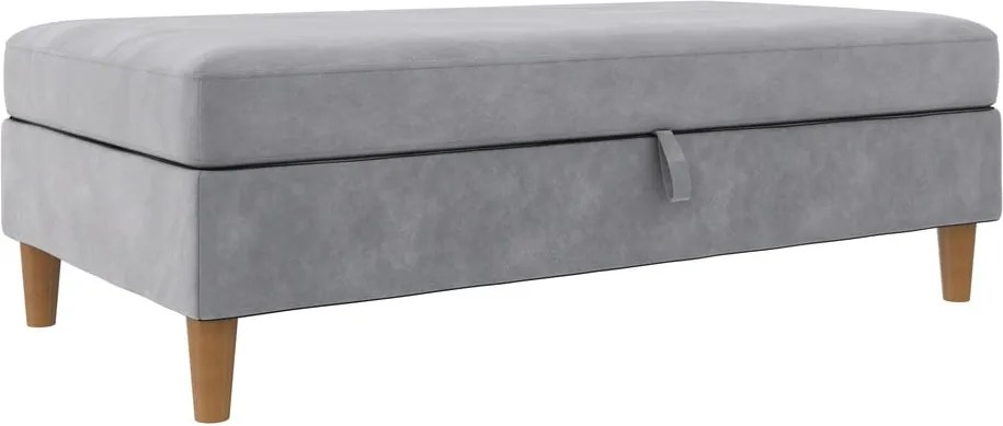 Svetlosivá zamatová podnožka Lilly – Støraa