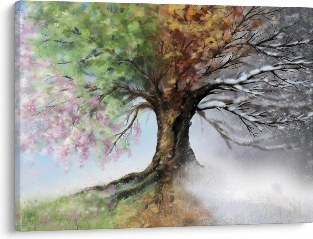 Obraz - Strom štyroch ročných období (70x50 cm)