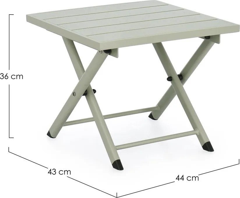 Hliníkový záhradný konferenčný stolík 43x44 cm Taylor – Bizzotto