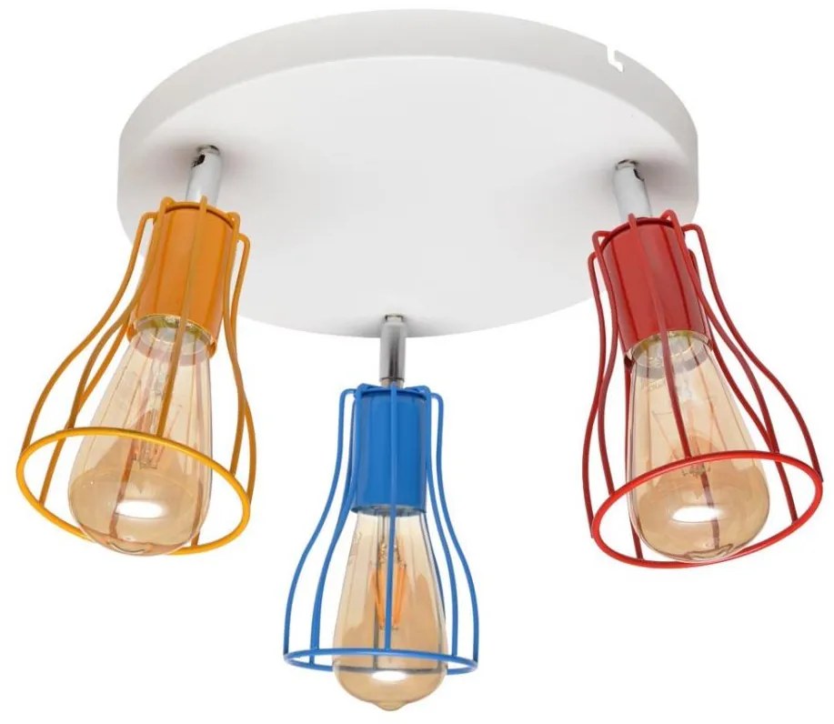 Bodové svietidlo TUBE II 3xE27/15W/230V oranžová/modrá/červená