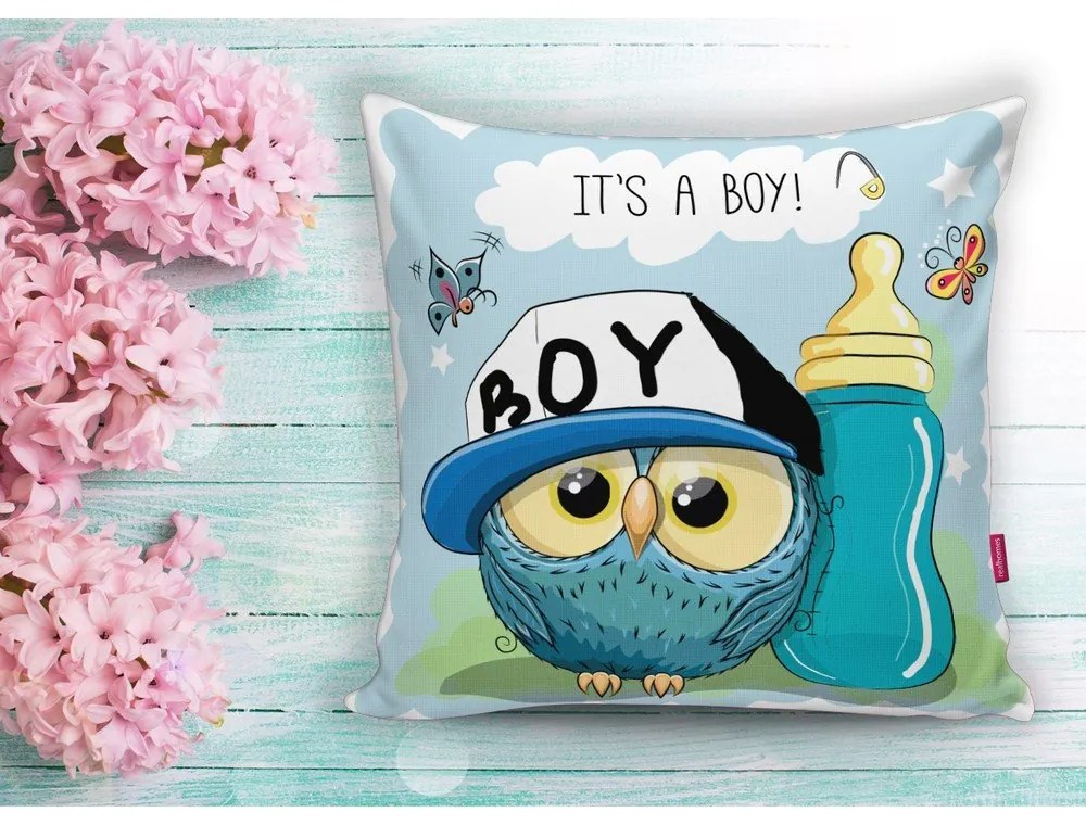 Detská obliečka na vankúš 43x43 cm Boy Owl – Mila Home