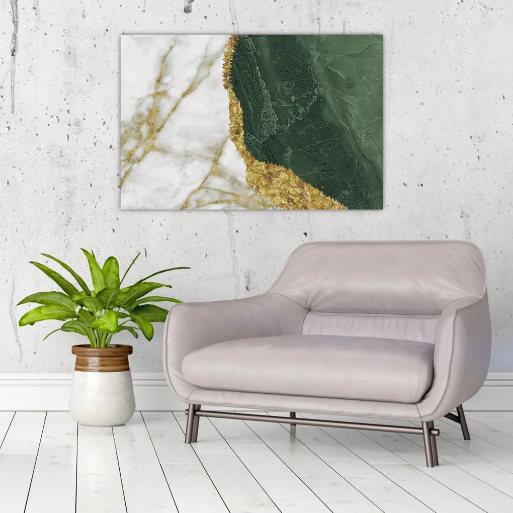 Obraz - Zelený mramor N⁰3 (90x60 cm)