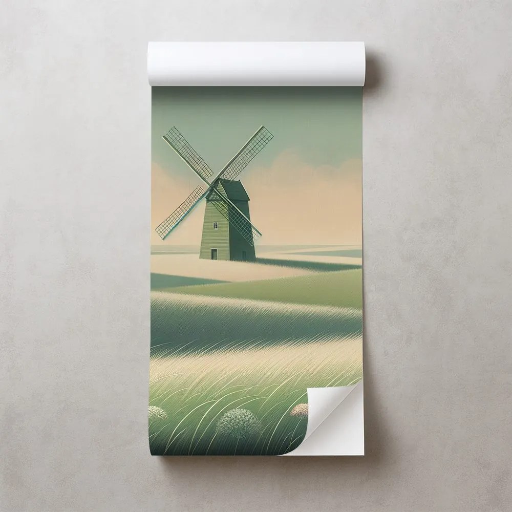Samolepiaca fototapeta krajina s veterným mlynom