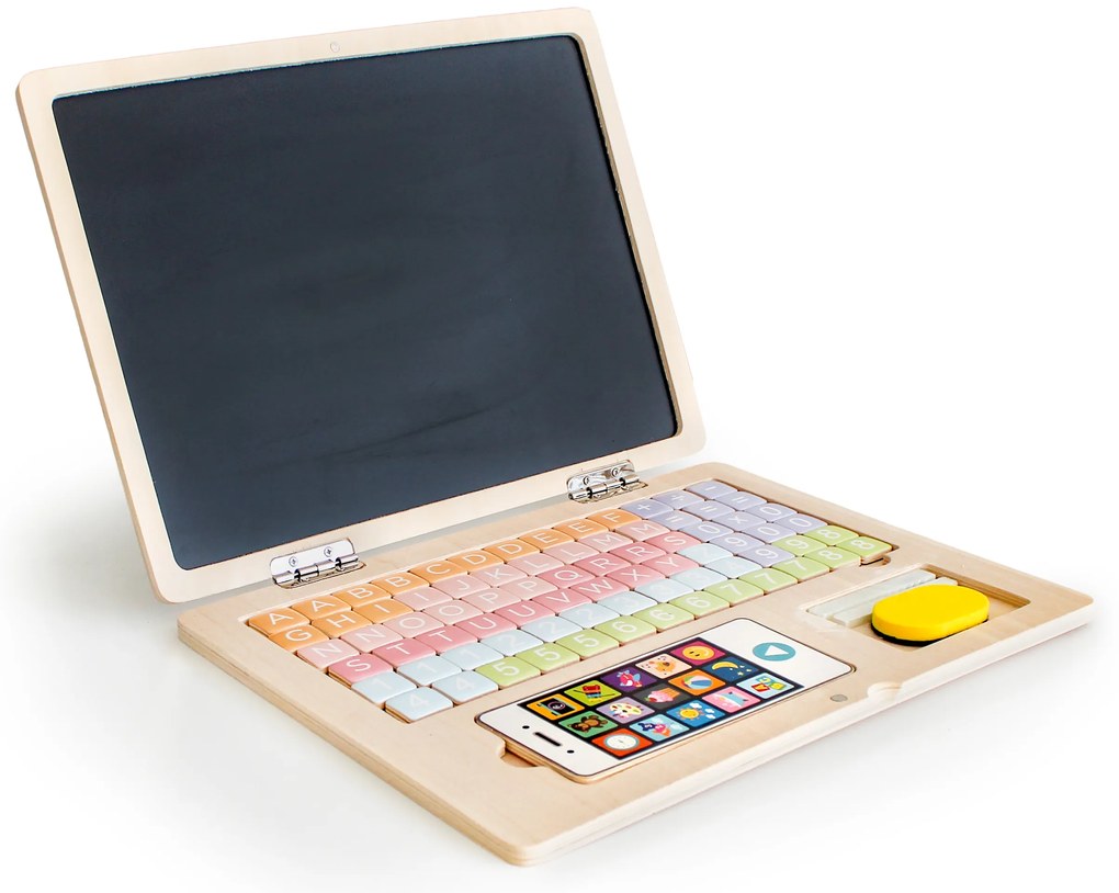 Drevený vzdelávací notebook, Ecotoys
