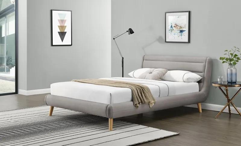 Čalúnená posteľ Eliot 160x200cm, svetlo šedá