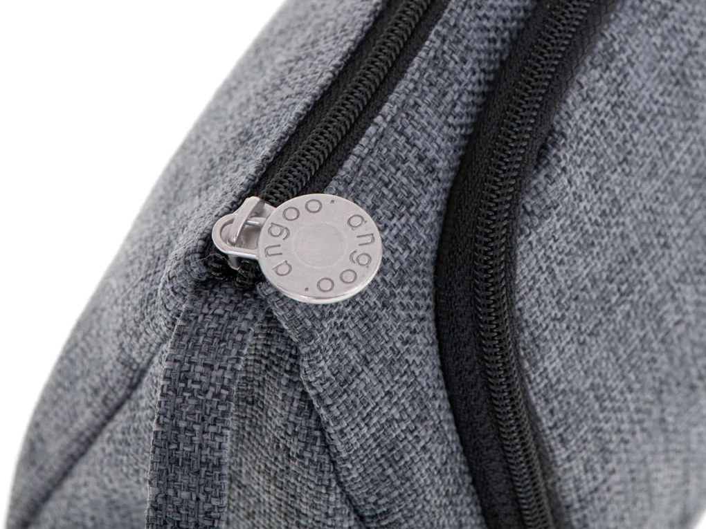 KIK Školský peračník s dvojitým vreckom Vanity Case • sivý • puzdro na ceruzky & kozmetiku