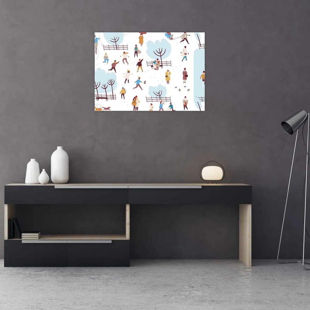 Obraz - Veselá zima (70x50 cm)