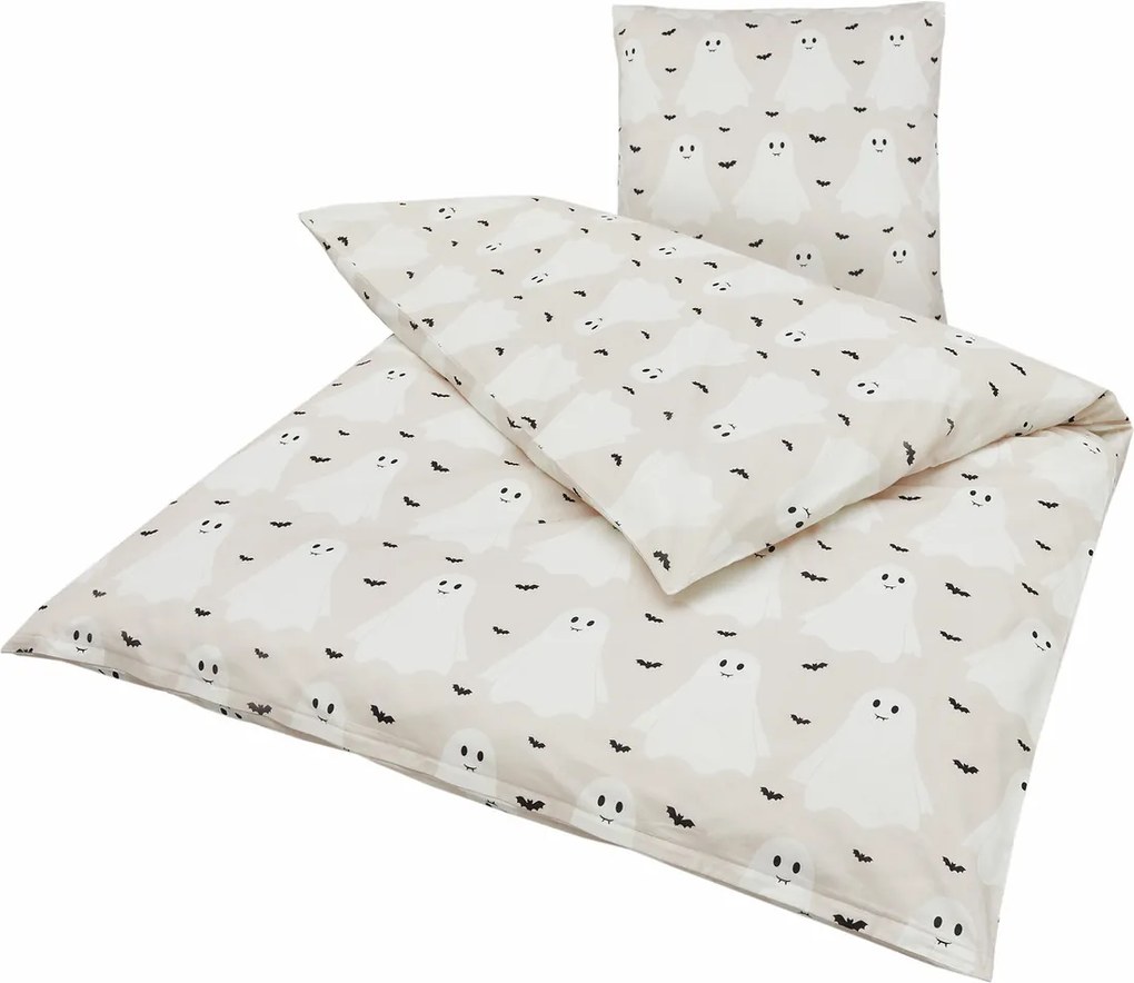 Detské obliečky z Renforcé bavlny GHOSTIE béžové Rozmer obliečky: 80 x 80 cm | 135 x 200 cm