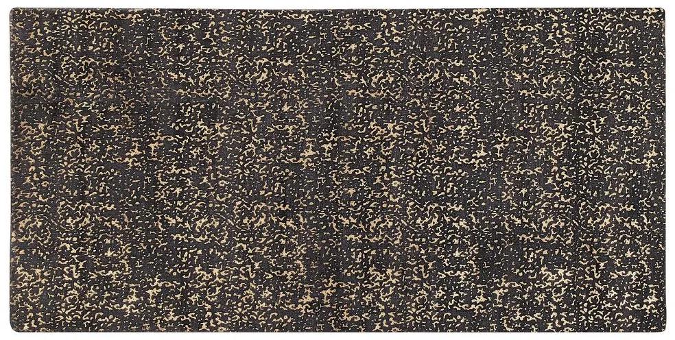Viskózový koberec 80 x 150 cm sivá/zlatá ESEL Beliani