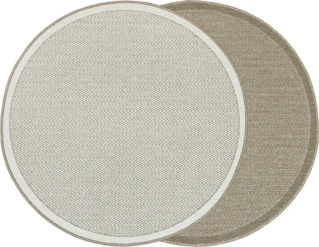Obojstranný koberec BRUSSELS 205803/10610 béžový / krémový kruh