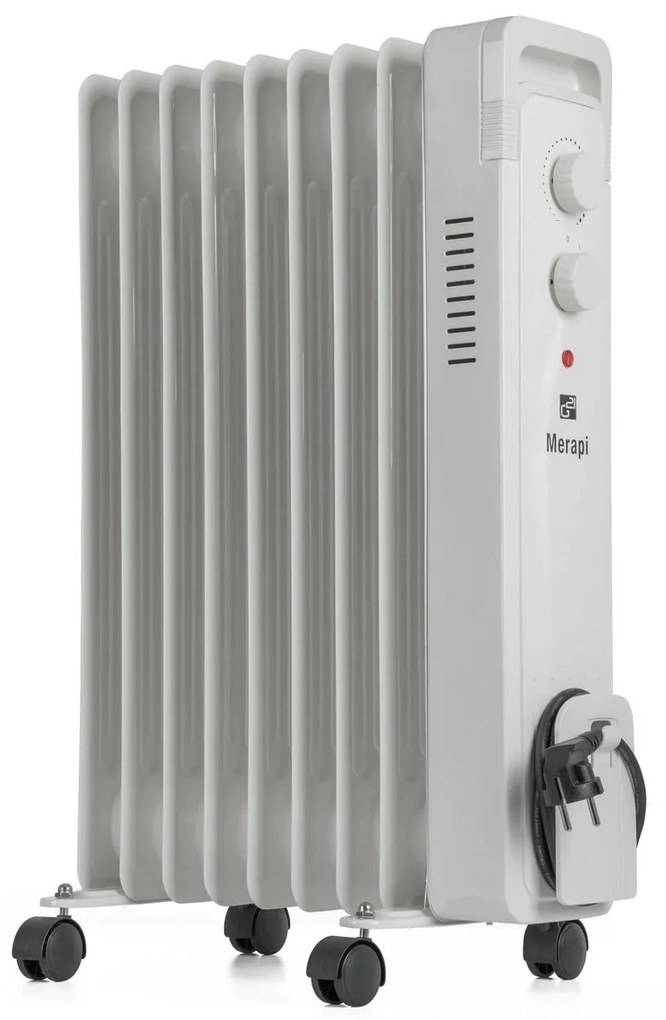 G21 Merapi olejový radiátor, 9 rebier, 2000 W,biely
