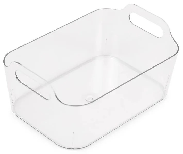 2. akosť - Univerzálny organizér s rúčkami, 33 x 23,5 x 15 cm - transparentný SIMPLY