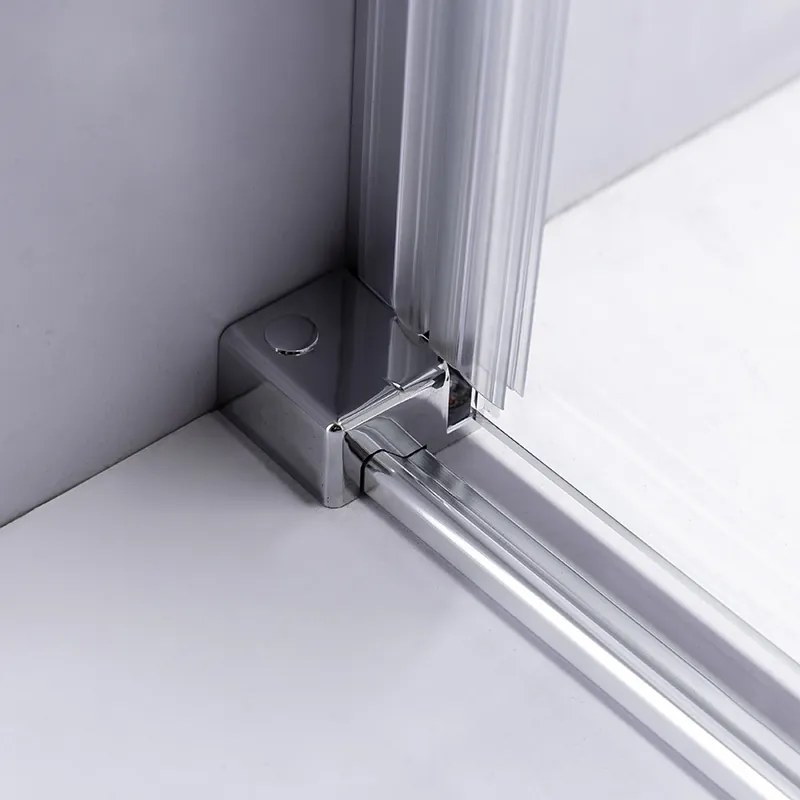 BPS-koupelny Posuvné sprchové dvere HYD-PD03D 120 chróm/transparent pre inštaláciu do niky + vanička HYD-OSV-SXL04C 120x90 biela